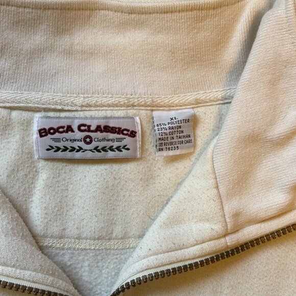 Vintage BOCA CLASSICS 1/4 Zip Pullover Sweatshirt – Size XL - Picture 2 of 2